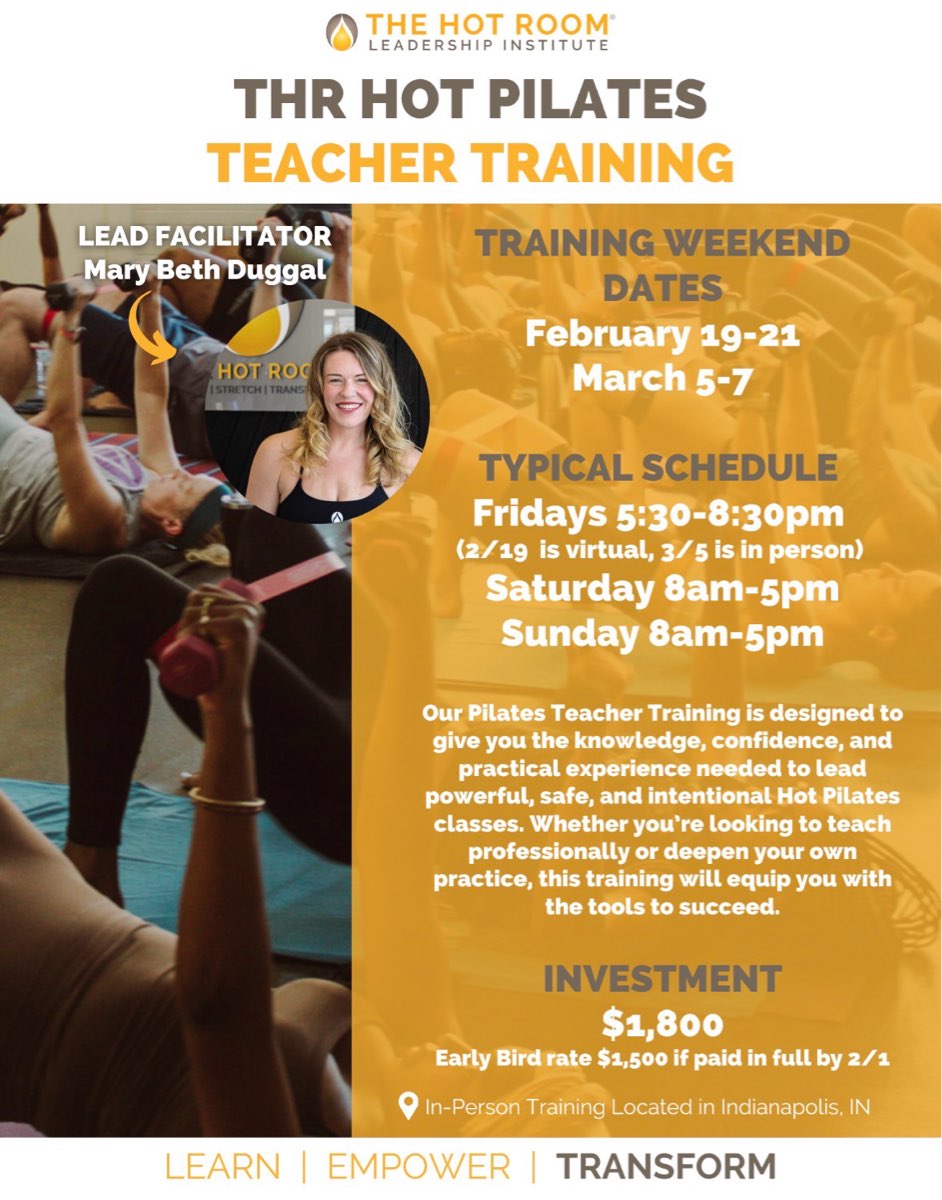 THR Hot Pilates Teacher Training