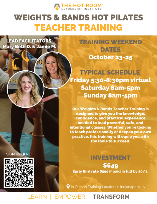 Weights & Bands Hot Pilates Teacher Training